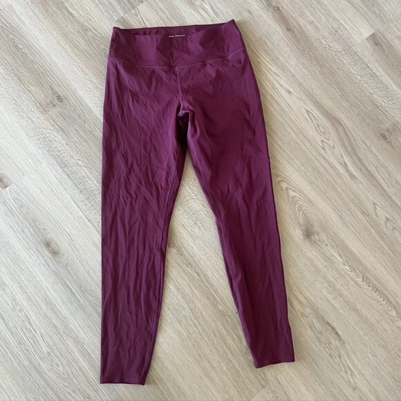 Good American Bonded Leggings Wine Active Workout Maroon Size 4 XL - Picture 4 of 14